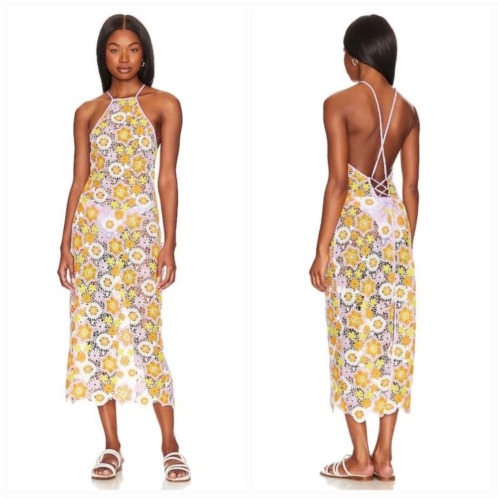 Majorelle Marleigh Midi Dress in Groovy Multi